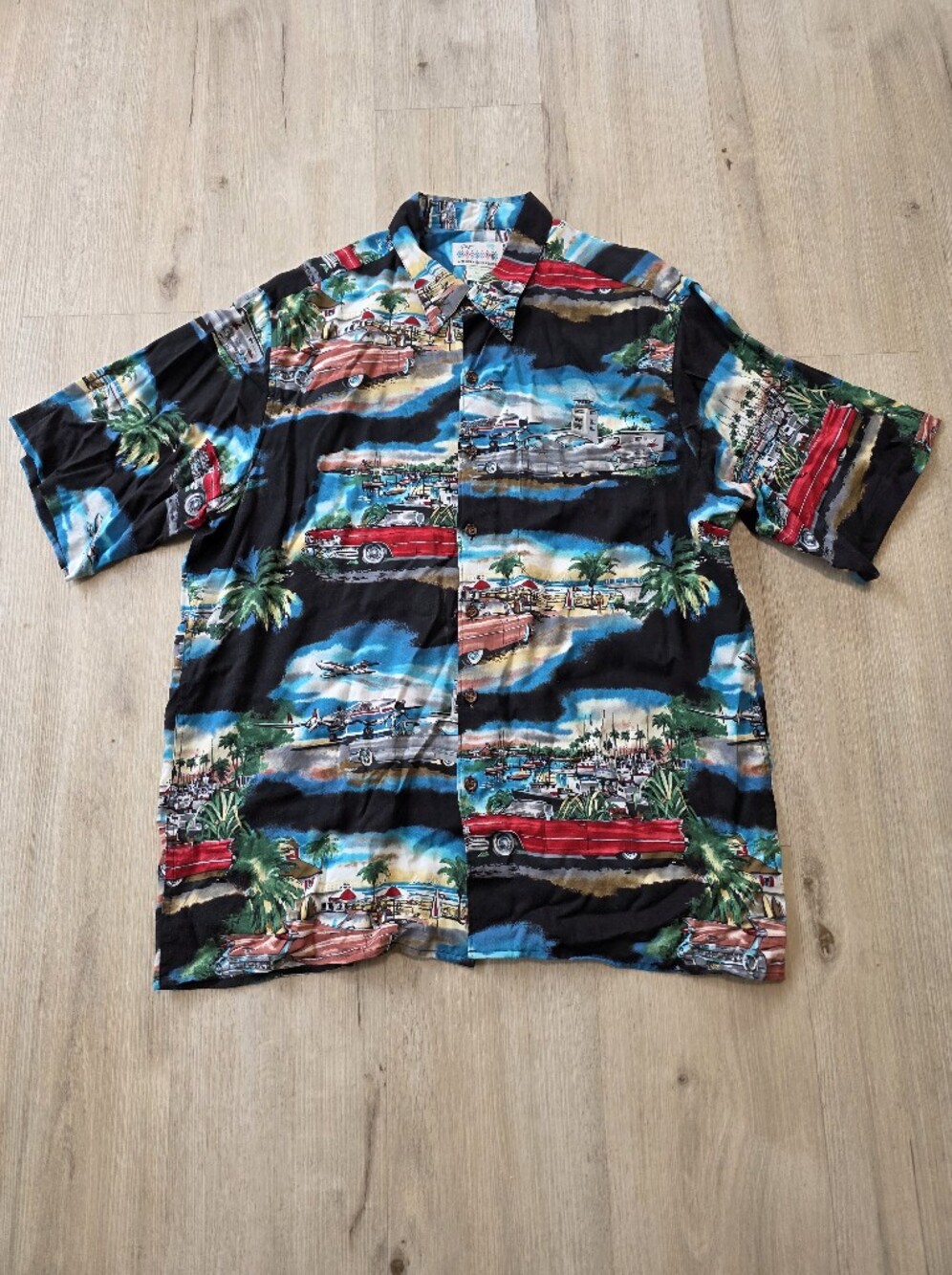Reyn Spooner American Classics Ford Fairlane Mens Hawaiian Shirt Size L